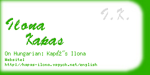 ilona kapas business card